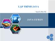 Lập trình Java cơ bản - Nguyễn Hữu Thể