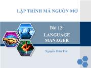 Lập trình mã nguồn mở Bài 12: Language Manager