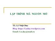 Lập trình mã nguồn mở - Lê Nhật Duy