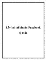 Lấy lại tài khoản Facebook bị mất