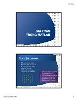 Ma trận trong Matlab