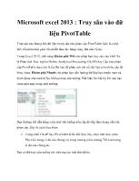 Microsoft excel 2013 : Truy sâu vào dữ liệu PivotTable