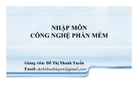 Nhập môn Công nghệ Phần mềm Chương 5