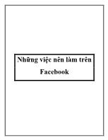 Những việc nên làm trên Facebook