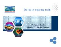 Ôn tập kỹ thuật lập trình