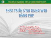 Phần 3: Lập trình PHP căn bản