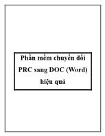 Phần mềm chuyển đổi PRC sang DOC (Word) hiệu quả