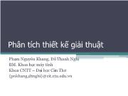 Phân tích thiết kế giải thuật - Phạm Nguyên Khang, Đỗ Thanh Nghị