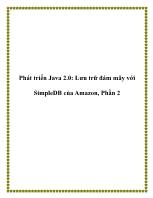 Phát triển Java 2.0: Lưu trữ đám mây với SimpleDB của Amazon, Phần 2