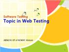 Software Testing Topic in Web Testing