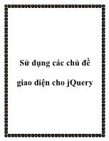 Sử dụng các chủ đề giao diện cho jQuery