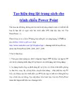 Tạo hiệu ứng lật trang sách cho trình chiếu Power Point