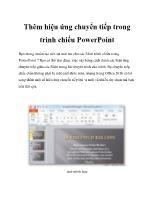 Thêm hiệu ứng chuyển tiếp trong trình chiếu PowerPoint