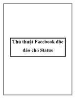 Thủ thuật Facebook độc đáo cho Status