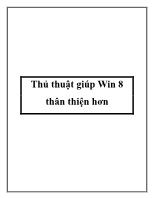 Thủ thuật giúp Win 8 thân thiện hơn