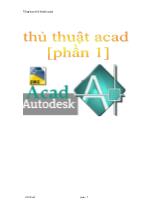 Tổng hợp thủ thuật acad