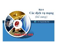 Bài 6 Các dịch vụ mạng