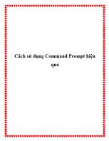 Cách sử dụng Command Prompt hiệu quả