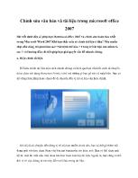 Chỉnh sửa văn bản và tài liệu trong microsoft office 2007