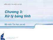 Chương 3: Xử lý bảng tính Bài 2: Các hàm cơ bản