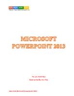 Giáo trình Microsoft Powerpoint 2013 - Đình Hậu