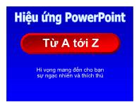 Hiệu ứng Powerpint từ A-Z