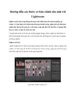 Hướng dẫn các bước cơ bản chỉnh sửa ảnh với Lightroom