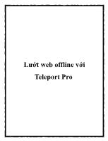 Lướt web offline với Teleport Pro