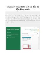 Microsoft Excel 2013 tách và điền dữ liệu thông minh