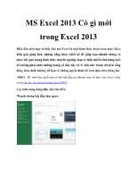 MS Excel 2013 Có gì mới trong Excel 2013