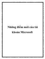 Những điểm mới của tài khoản Microsoft