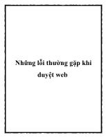 Những lỗi thường gặp khi duyệt web