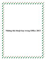 Những thủ thuật hay trong Office 2013