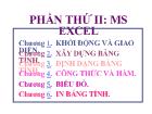 Phần thứ II: MS Excel