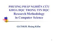 Phương pháp nghiên cứu khoa học trong tin học