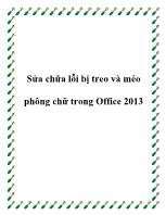 Sửa chữa lỗi bị treo và méo phông chữ trong Office 2013