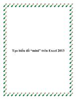 Tạo biểu đồ “mini” trên Excel 2013