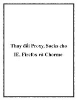 Thay đổi Proxy, Socks cho IE, Firefox và Chorme