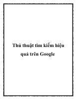 Thủ thuật tìm kiếm hiệu quả trên Google