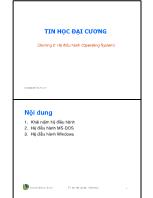 Tin học đại cương Chương 2: Hệ điều hành (Operating System)