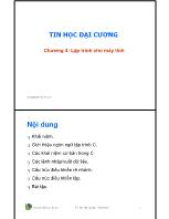 Tin học đại cương Chương 4: Lập trình cho máy tính