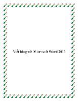 Viết blog với Microsoft Word 2013