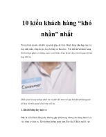 10 kiểu khách hàng “khó nhằn” nhất