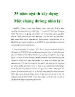 35 năm ngành xây dựng – Một chặng đường nhìn lại