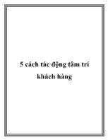 5 cách tác động tâm trí khách hàng