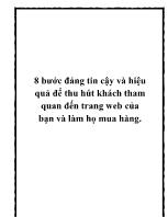 8 bước đáng tin cậy và hiệu quả để thu hút khách tham quan đến trang web của bạn và làm họ mua hàng