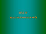 Bài 29 Địa lí ngành chăn nuôi