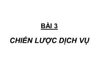 Bài 3 Chiến lược dịch vụ