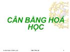 Bài giảng Cân bằng hoá học