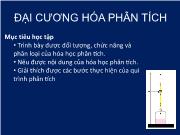 Bài giảng Đại cương hóa phân tích